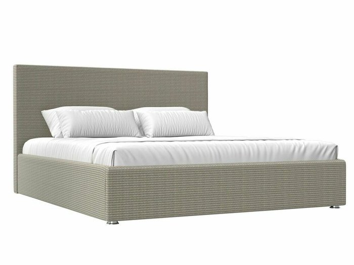 Кровать Кариба 200х200 серо-бежевого цвета с подъемным механизмом