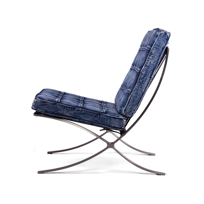 Кресло Barcelona Denim синего цвета - купить Интерьерные кресла по цене 35060.0
