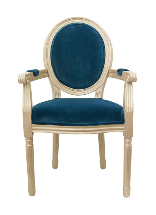 Стул Volker arm gold темно-синего цвета - купить Обеденные стулья по цене 28620.0