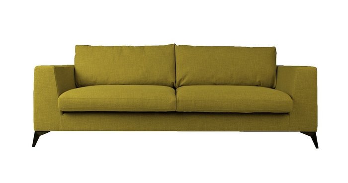 Диван из рогожки Lennox Twin зеленого цвета - купить Прямые диваны по цене 127900.0
