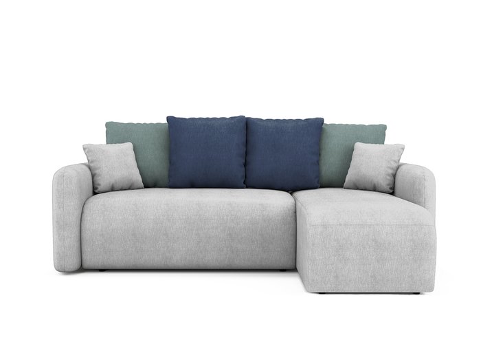 Угловой раскладной диван Arti правый светло-серого цвета