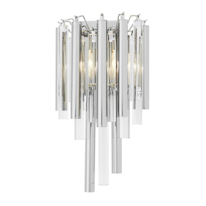 Настенный светильник Gigi nickel из стеклянных и металлических цилиндров