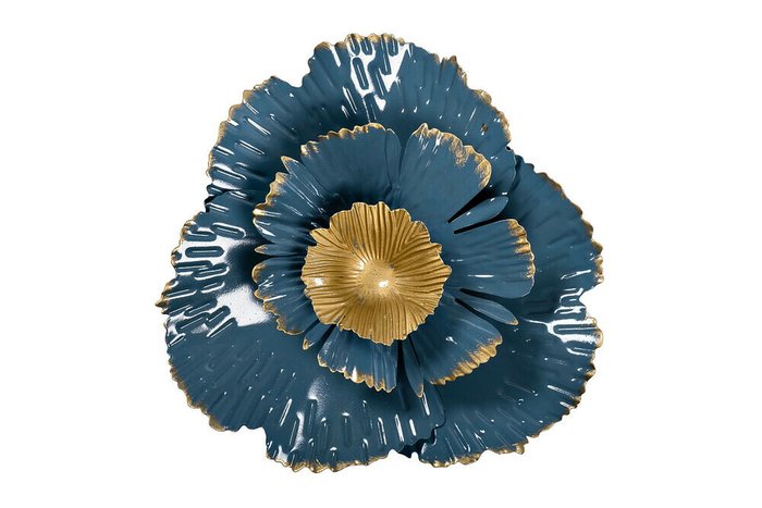 Декор настенный Цветок золотисто-голубого цвета