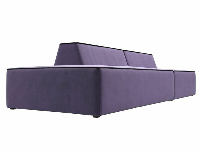 Прямой модульный диван Монс Модерн темно-фиолетового цвета с черным кантом левый - лучшие Прямые диваны в INMYROOM