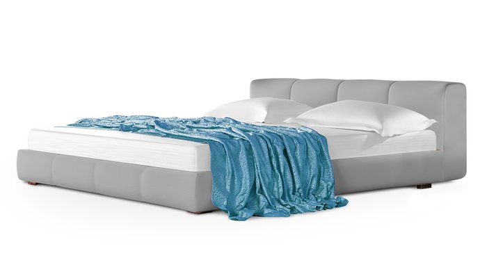 Кровать Митра 140х200 серого цвета