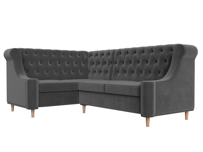 Угловой диван Бронкс серого цвета левый угол - лучшие Угловые диваны в INMYROOM