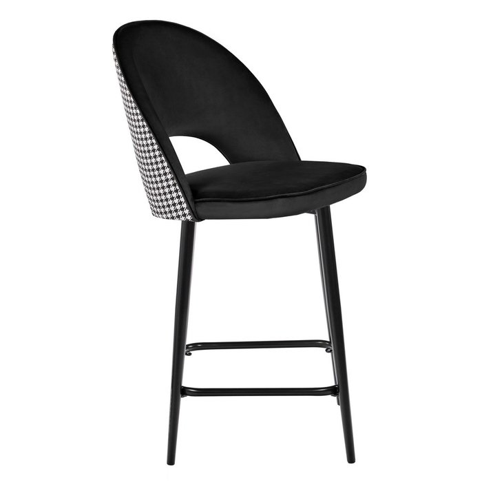 Стул барный Leo черно-белого цвета с поворотным механизмом - купить Барные стулья по цене 13990.0
