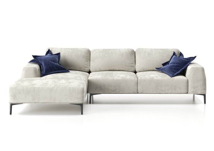 Угловой диван-кровать Cloud с оттоманкой белого цвета - купить Угловые диваны по цене 125800.0