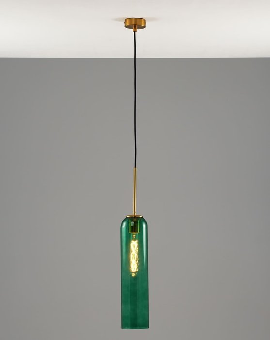 Подвесной светильник Celebria с зеленым плафоном - купить Подвесные светильники по цене 7390.0