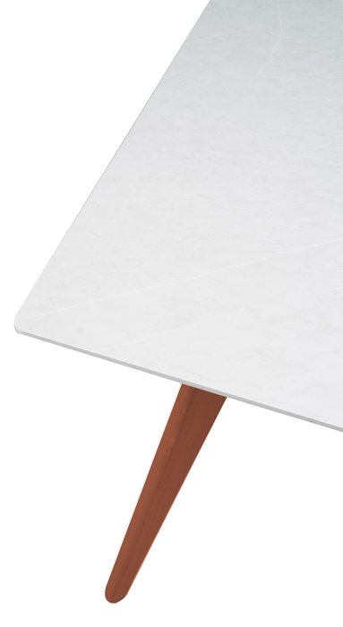 Обеденный стол Лунд бело-коричневого цвета - лучшие Обеденные столы в INMYROOM