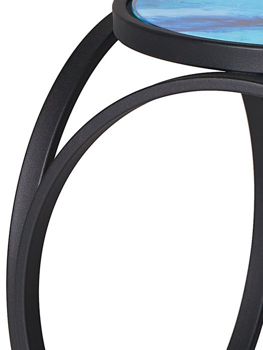 Кофейный столик Sfera черно-голубого цвета - купить Кофейные столики по цене 9900.0