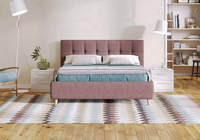 Кровать Bella 160х200 цвета марсала без основания и подъемного механизма  - купить Кровати для спальни по цене 24000.0