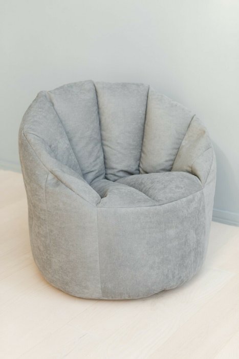 Кресло-пенек Зефир светло-серого цвета - купить Бескаркасная мебель по цене 6490.0