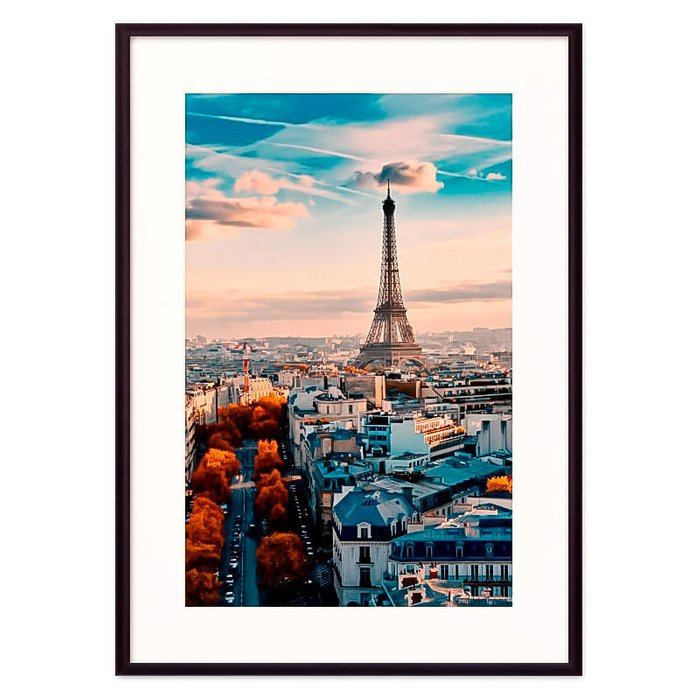 Постер в рамке Осень в Париже 21х30 см