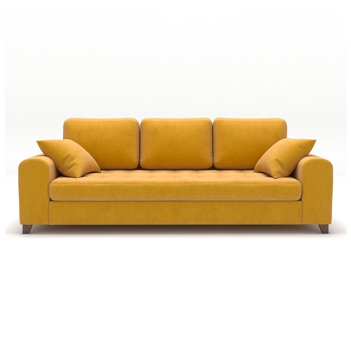  Диван-кровать Vittorio MT трехместный long желтого цвета - купить Прямые диваны по цене 97600.0