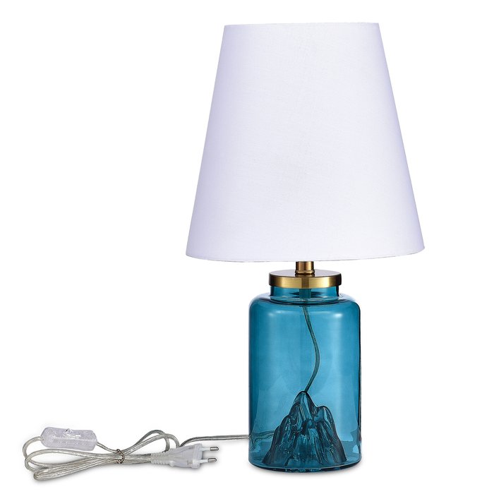 Прикроватная лампа Ande бело-синего цвета - купить Настольные лампы по цене 11030.0