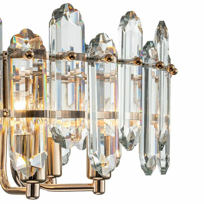 Подвесная люстра Tiara 2111/6S Gold (стекло, цвет прозрачный) - лучшие Подвесные люстры в INMYROOM Подвесная люстра Tiara 2111/6S Gold (стекло, цвет прозрачный) - лучшие Подвесные люстры в INMYROOM