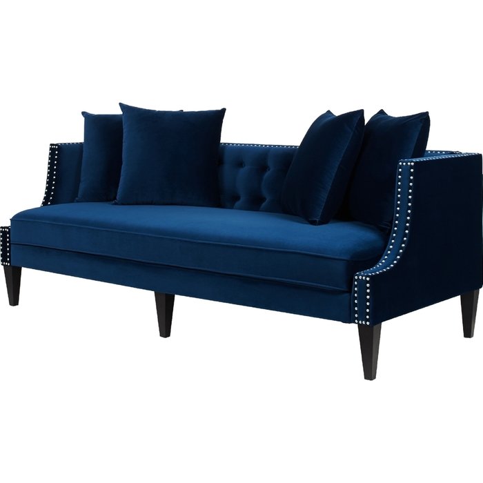 Трехместный прямой диван Fendy Синий - купить Прямые диваны по цене 121000.0
