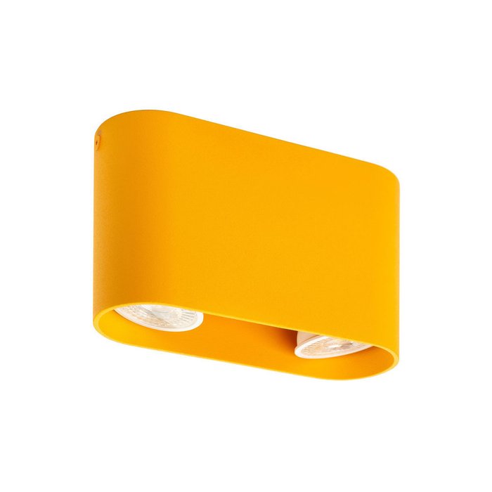 Точечный накладной светильник из металла желтого цвета - купить Накладные споты по цене 1475.0
