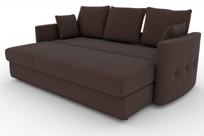 Прямой диван-кровать Луна коричневого цвета - купить Прямые диваны по цене 16000.0