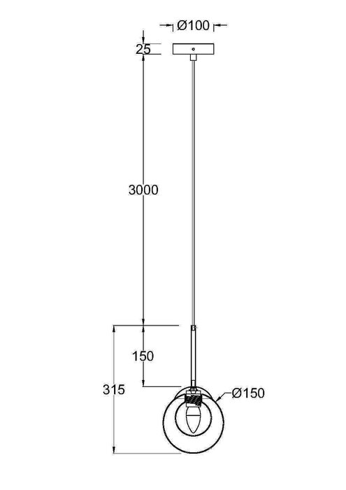 Подвесной светильник Maytoni MOD521PL-01G1 Basic form Modern - купить Подвесные светильники по цене 8590.0