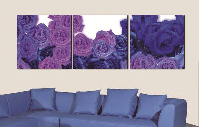 Декоративная картина: Синие розы - купить Принты по цене 3890.0