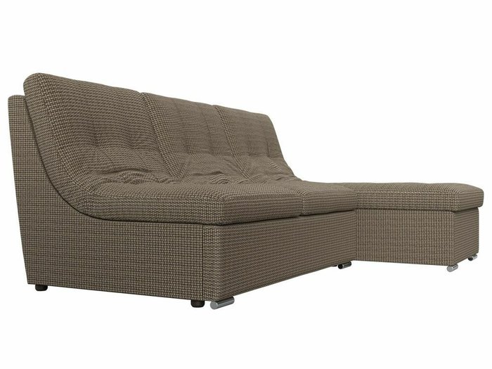 Угловой диван-кровать Релакс бежево-коричневого цвета угол правый - лучшие Угловые диваны в INMYROOM