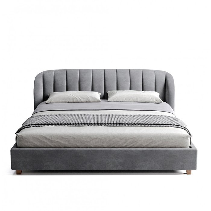 Кровать Tulip 200х200 серого цвета Кровать Tulip 200х200 серого цвета