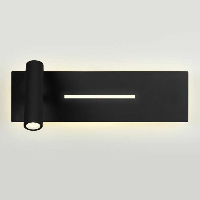 Светильник настенный светодиодный Tuo LED MRL LED 1117 черный - лучшие Накладные споты в INMYROOM