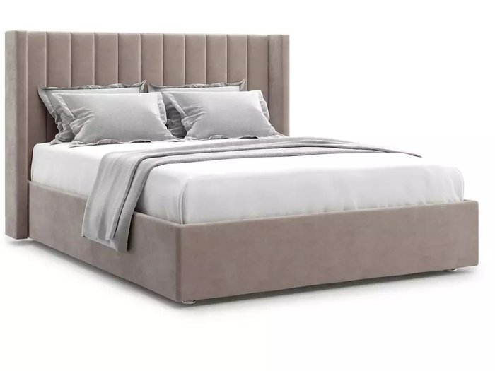 Кровать Premium Mellisa 2 140х200 бежево-коричневого цвета с подъемным механизмом 