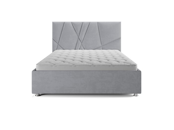 Кровать Стелла 160х200 серого цвета без подъемного механизма - купить Кровати для спальни по цене 38729.0