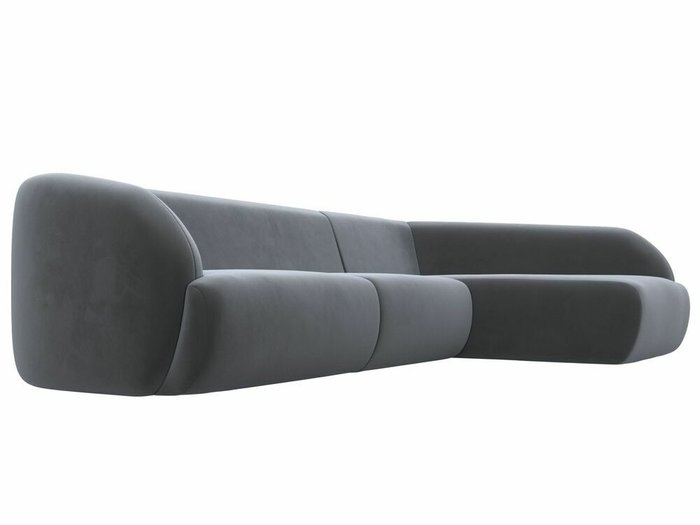 Угловой-диван Лига 041 серого цвета правый угол - лучшие Угловые диваны в INMYROOM