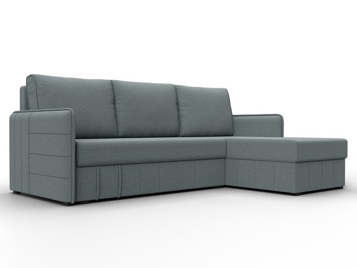 Угловой диван-кровать Слим серого цвета правый угол Угловой диван-кровать Слим серого цвета правый угол