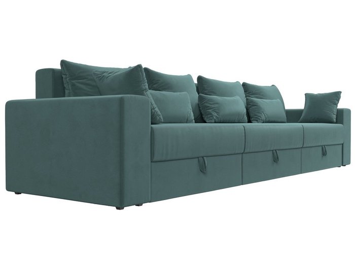 Прямой диван-кровать Мэдисон Long темно-бирюзового цвета - лучшие Прямые диваны в INMYROOM