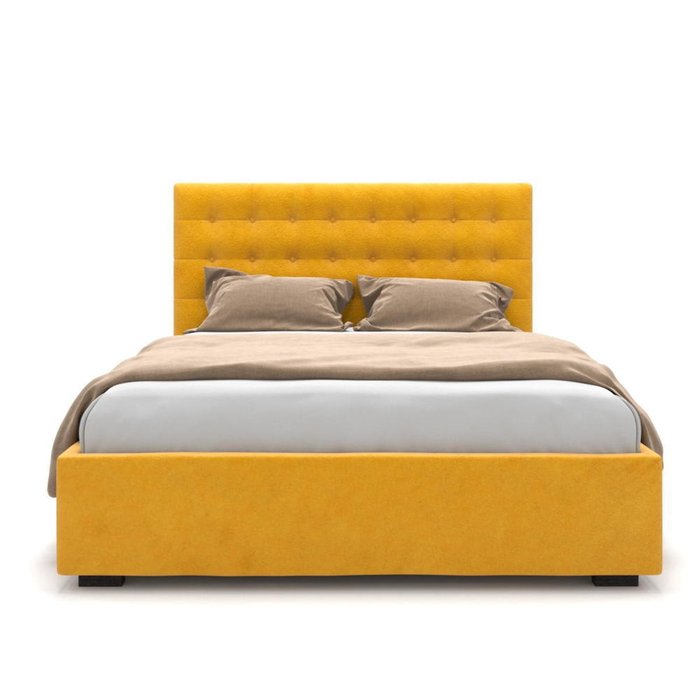  Кровать Finlay с подъемным механизмом желтая 180х200 - лучшие Кровати для спальни в INMYROOM