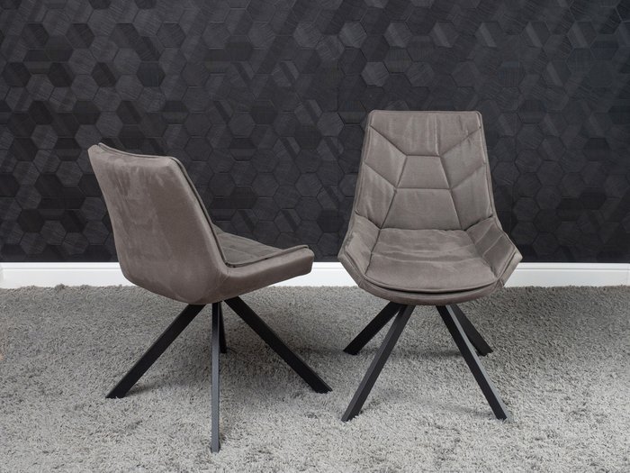 Стул с поворотным механизмом Atlas серого цвета - лучшие Обеденные стулья в INMYROOM