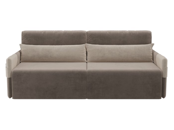Прямой диван-кровать Армада коричневого цвета - купить Прямые диваны по цене 34190.0