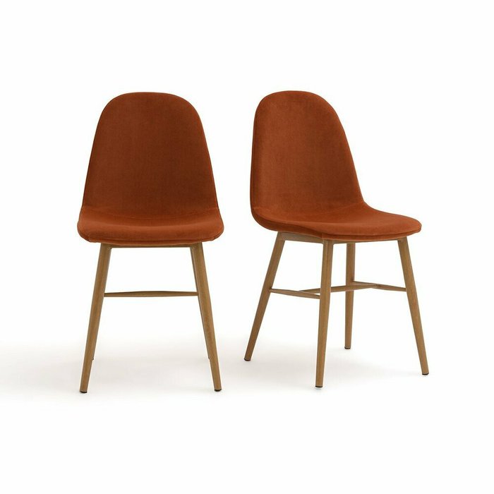 Набор из двух стульев Polina коричневого цвета