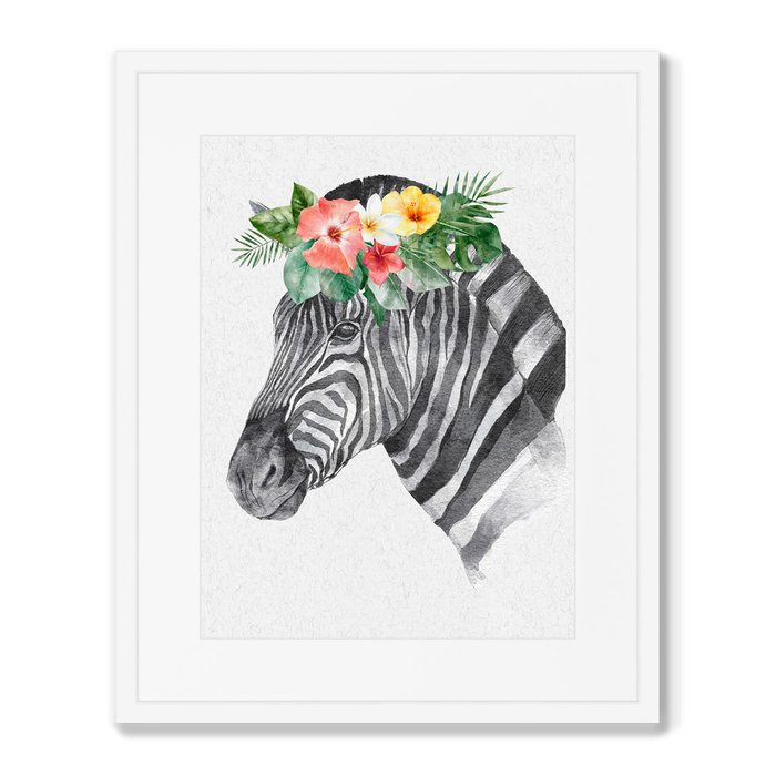 Репродукция картины в раме Graceful zebra - купить Картины по цене 8199.0