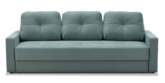 Прямой диван-кровать Сити бирюзового цвета - купить Прямые диваны по цене 25130.0