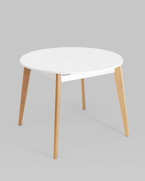 Раздвижной обеденный стол Rondo со столешницей белого цвета - купить Обеденные столы по цене 20990.0