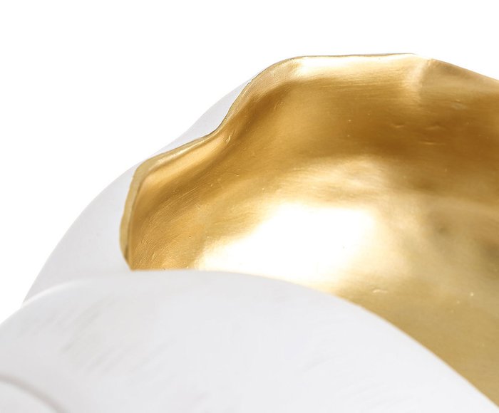 Статуэтка Ракушка бело-золотого цвета - лучшие Фигуры и статуэтки в INMYROOM