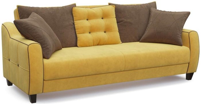 Диван-кровать прямой Френсис Флэтфорд желтого цвета - лучшие Прямые диваны в INMYROOM