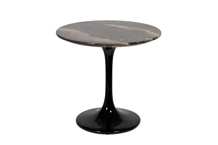 Стол кофейный овальный Cippolo M черно-коричневого цвета