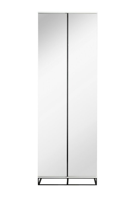 Шкаф двухстворчатый с зеркалом City белого цвета - купить Шкафы распашные по цене 44750.0