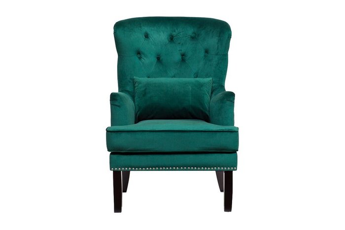 Кресло с подушкой зеленого цвета