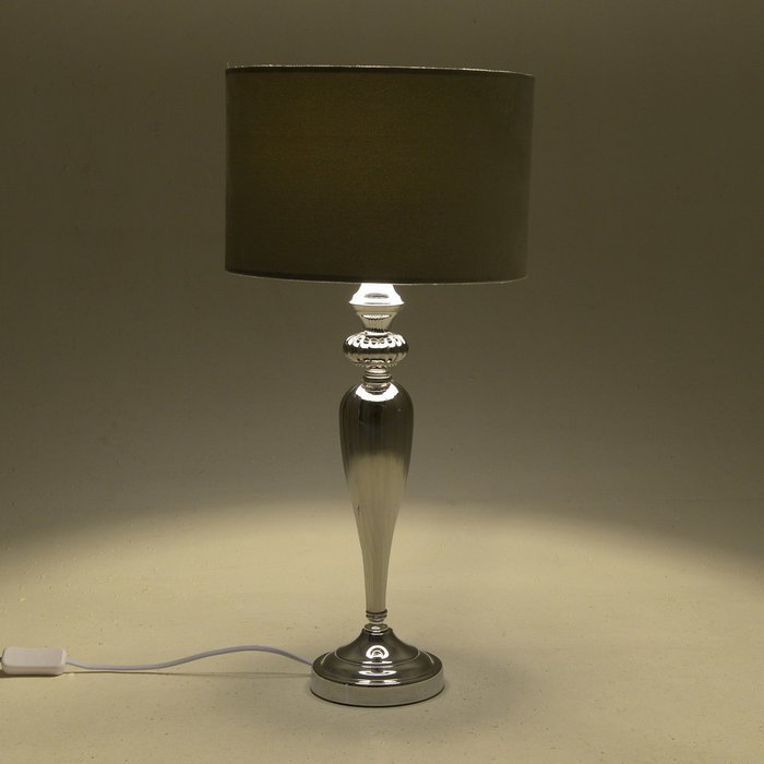 Лампа настольная с серым абажуром  - купить Настольные лампы по цене 10040.0