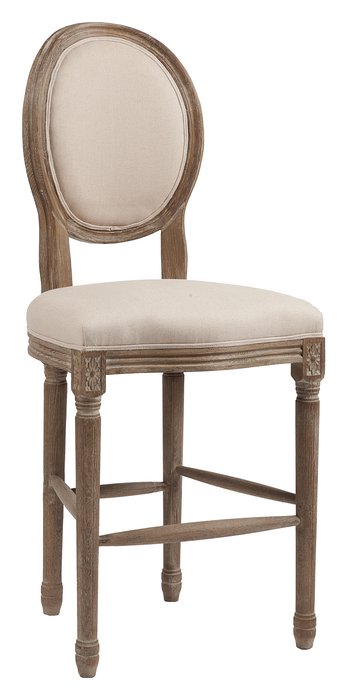 Барный стул Vintage French Round Кремовый Лен - купить Барные стулья по цене 62000.0