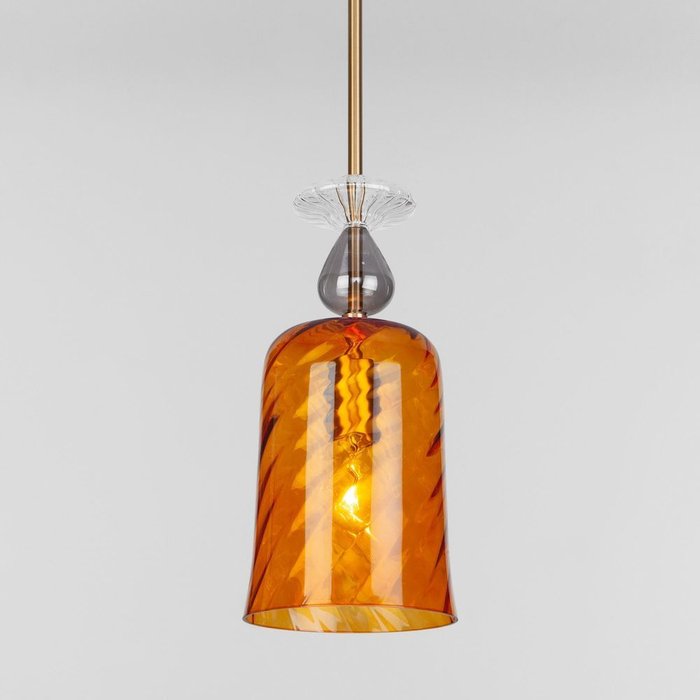 Подвесной светильник со стеклянным плафоном 50194/1 янтарный Dream