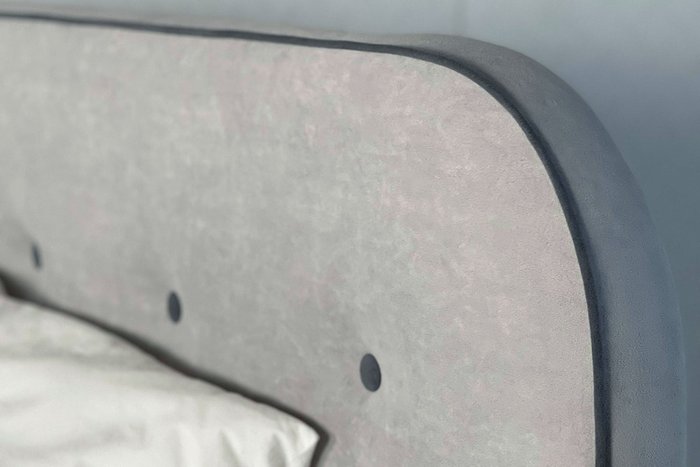 Кровать Лео 90х200 серого цвета без подъемного механизма - лучшие Кровати для спальни в INMYROOM